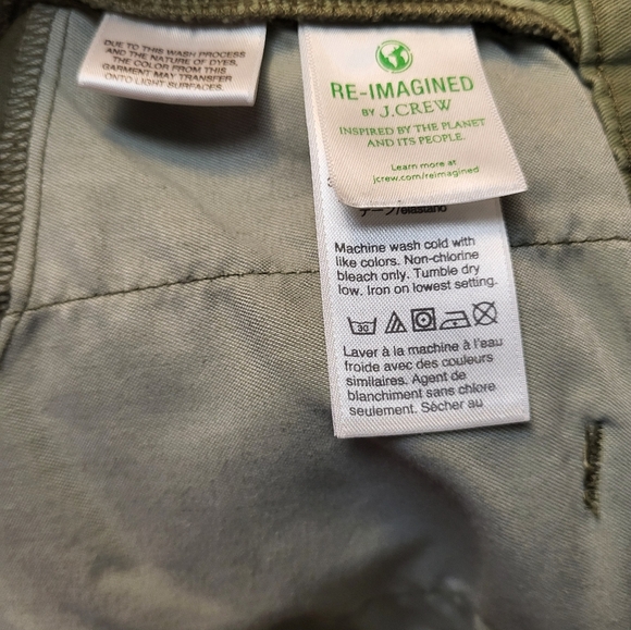 J. Crew Women's Green Tapered Chinos - Size 26T - Picture 4 of 7